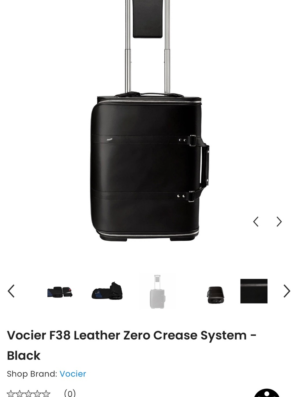 F38 Leather Carry-On Luggage - Black